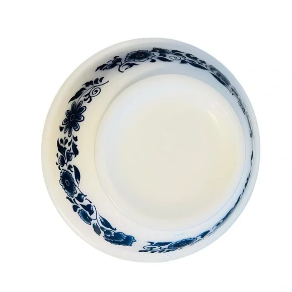 Avon Vintage Delft Floral Milk Glass Vanity Set – Pitcher, Basin & Soap Dish - Picture 5 of 15